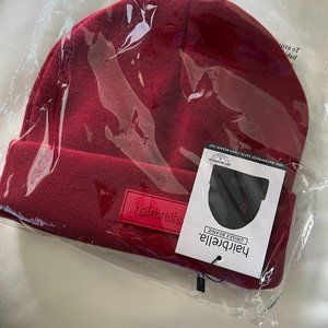 Hairbrella Beanie Waterproof Satin Lined Cranberry NWT